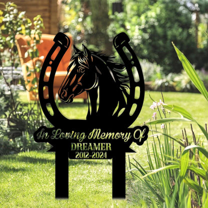 Custom Horse Garden Sign, Personalized Horse Memorial, Dreamer Memorial Garden,Custom animal sign,Horse decor,Sympathy Gift,Remembrance sign