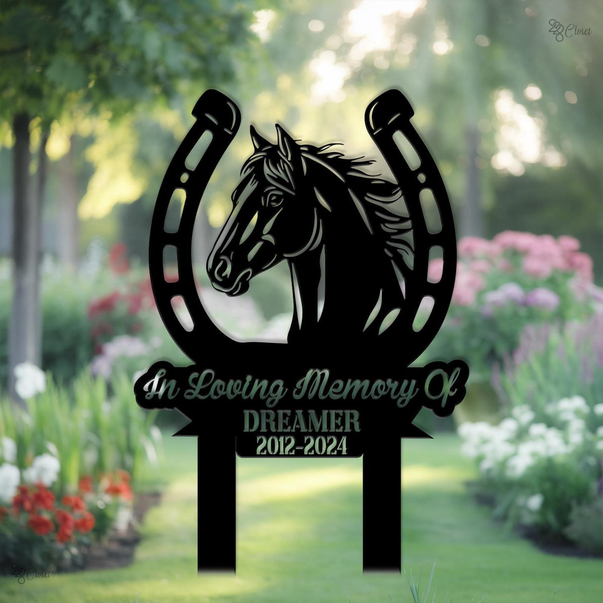 Custom Horse Garden Sign, Personalized Horse Memorial, Dreamer Memorial Garden,Custom animal sign,Horse decor,Sympathy Gift,Remembrance sign
