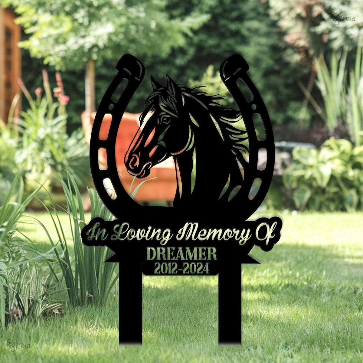 Custom Horse Garden Sign, Personalized Horse Memorial, Dreamer Memorial Garden,Custom animal sign,Horse decor,Sympathy Gift,Remembrance sign