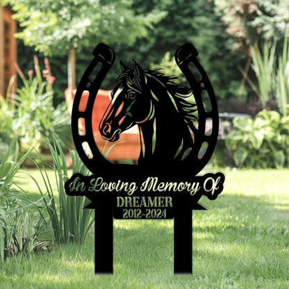 Custom Horse Garden Sign, Personalized Horse Memorial, Dreamer Memorial Garden,Custom animal sign,Horse decor,Sympathy Gift,Remembrance sign