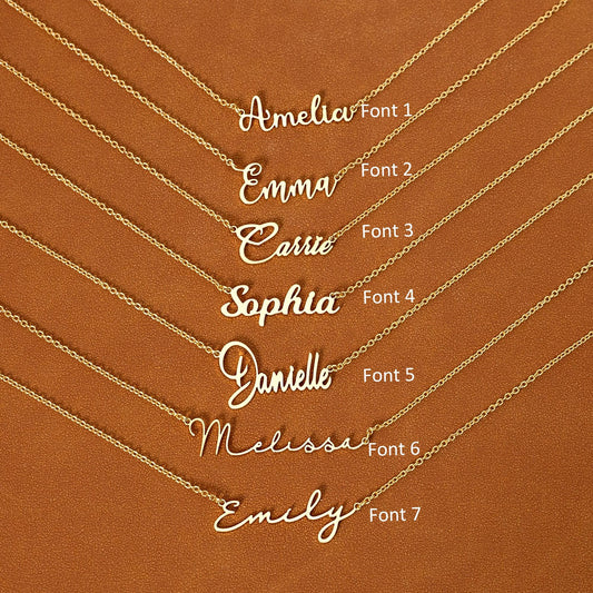 Personalized Name Necklace, Custom Signature Name Necklace, Silver Name Necklace, Perfect Birthday Gift for Her, Christmas Gift for Mom