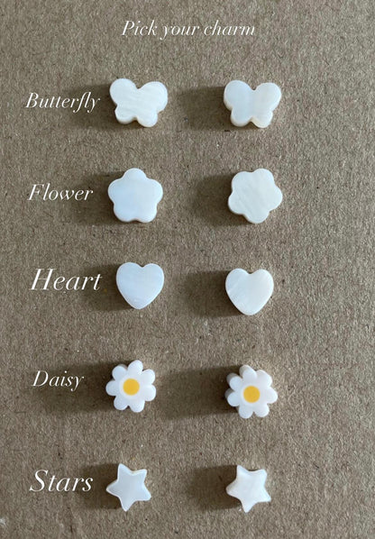 Toddler Custom name necklace, mother of Pearl letter name necklace, kids beaded necklace, Easter gift for girls, children’s birthday gift