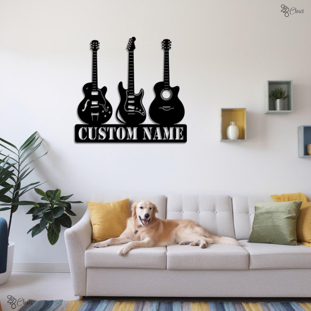 Custom Guitar LED Metal Sign, Electric & Acoustic Decor, Gift for son, Personalized Music Wall Light, Music Sign for Studio,Music lover sign