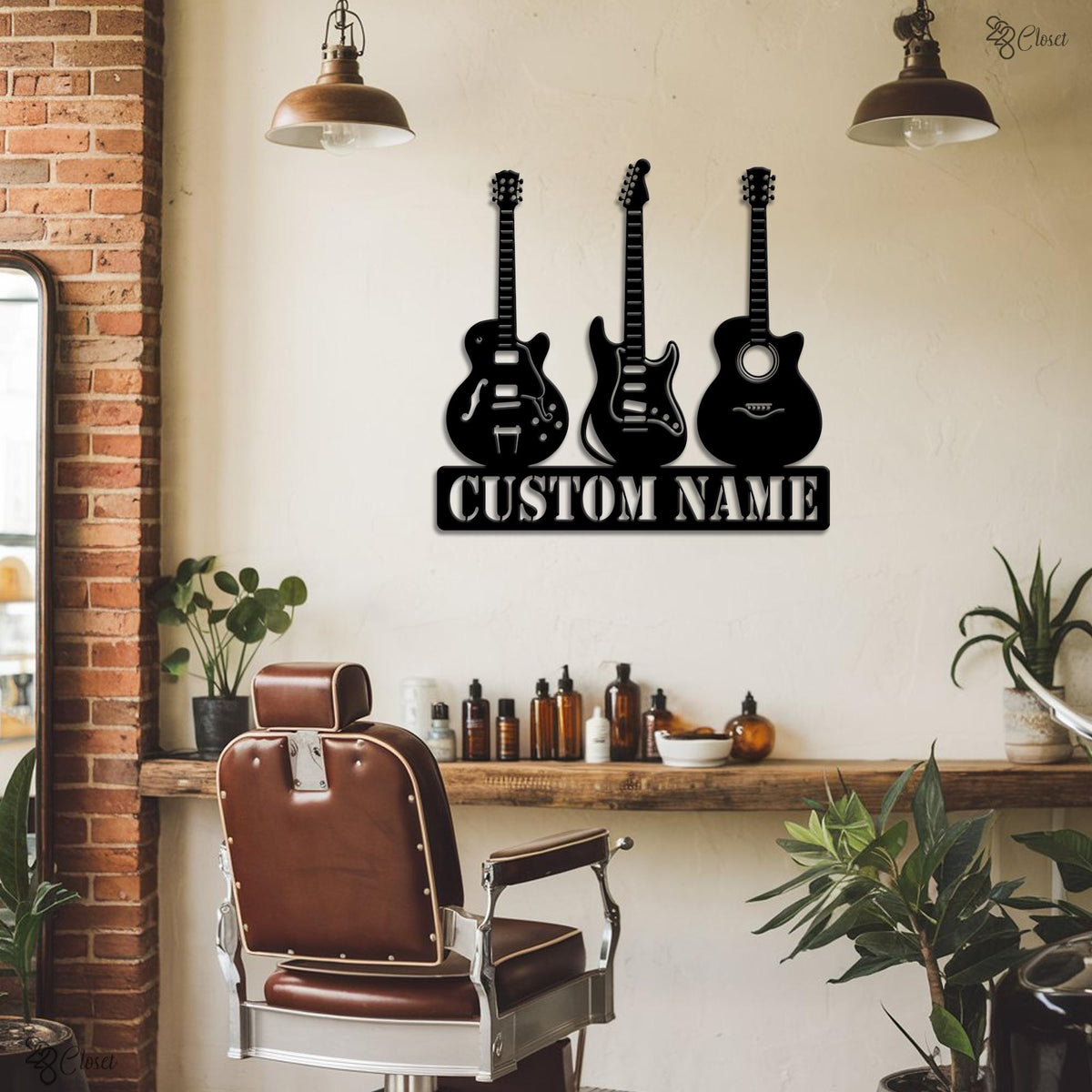 Custom Guitar LED Metal Sign, Electric & Acoustic Decor, Gift for son, Personalized Music Wall Light, Music Sign for Studio,Music lover sign