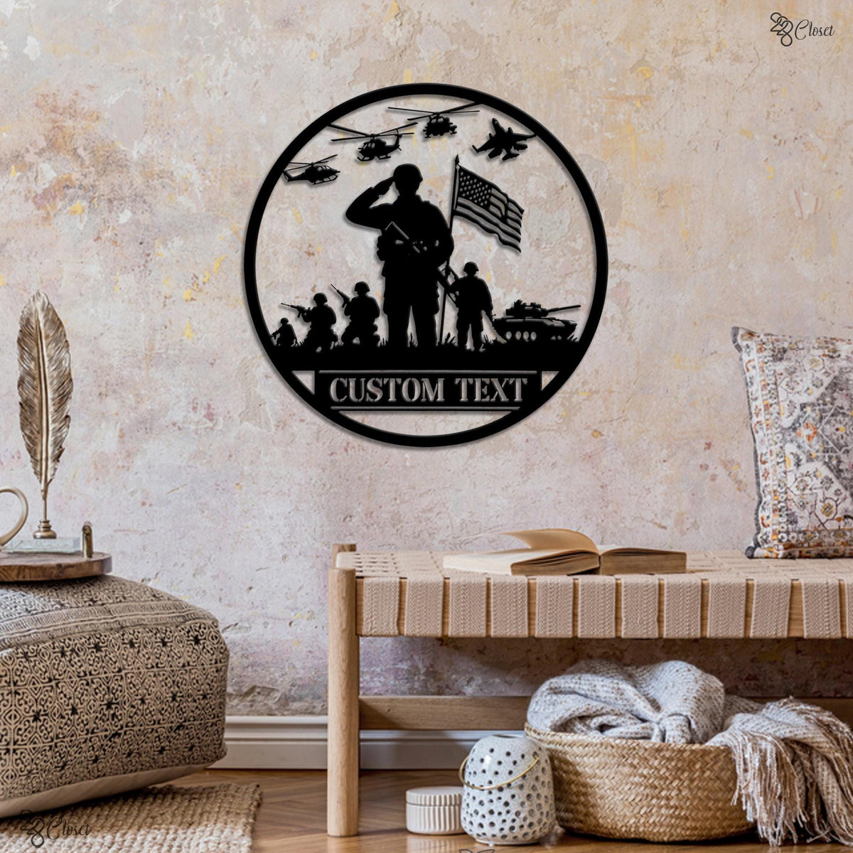 Custom Military LED Sign, Personalized Soldier Wall Light, Gift for dad, Veteran Gift, Army LED Sign,Military Service LED Wall,Military sign