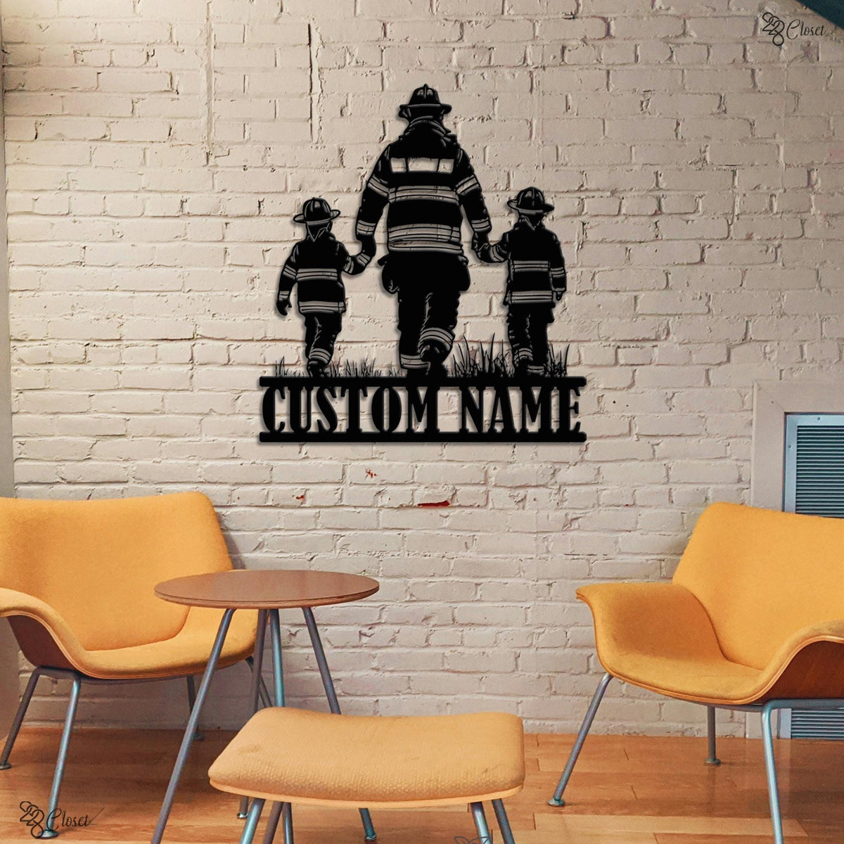 Custom Firefighter Family LED Sign, Personalized Fireman Wall Light, Firefighter Dad Gift,Gift for dad,Firefighter Wall Decor,Fire Dept Gift