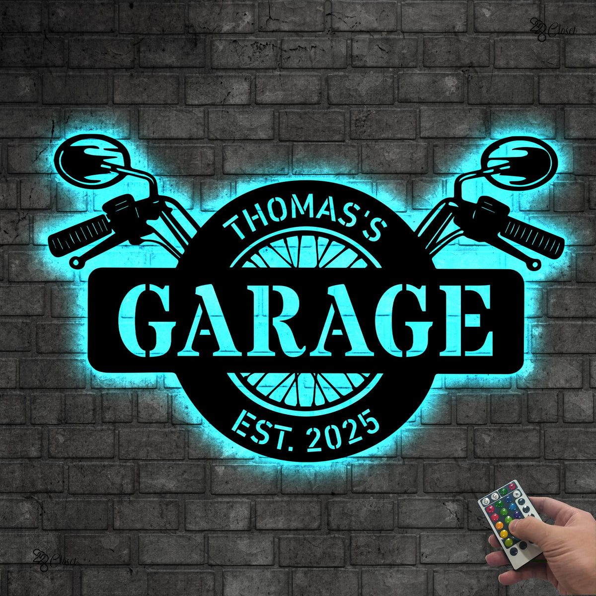 Custom Motorcycle Garage LED Sign, Personalized Biker Wall, Dad Gift, Gift for Motorcycle Lover,Biker Garage Sign,Motorcycle enthusiast gift