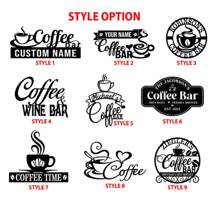 Personalized Coffee Bar Neon Sign, Coffee Lover Gift, Gift for barista, Custom Coffee & Wine Bar LED Sign,Barista Decor, Cafe sign,Home Gift