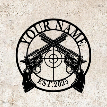Custom Gun Room LED Sign, Personalized Shooting Sports Led, Gift for dad, Patriotic Gun LED Sign, Custom Firearms Sign, Gun Enthusiast Gift