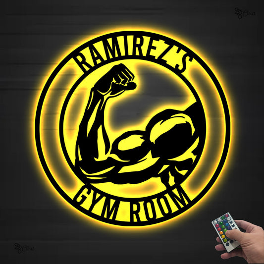 Custom Gym LED Sign, Personalized Fitness Wall Light, Gift for dad, Bodybuilder Man Cave Decor,Home Gym LED Wall,Bodybuilder gift,Sport sign