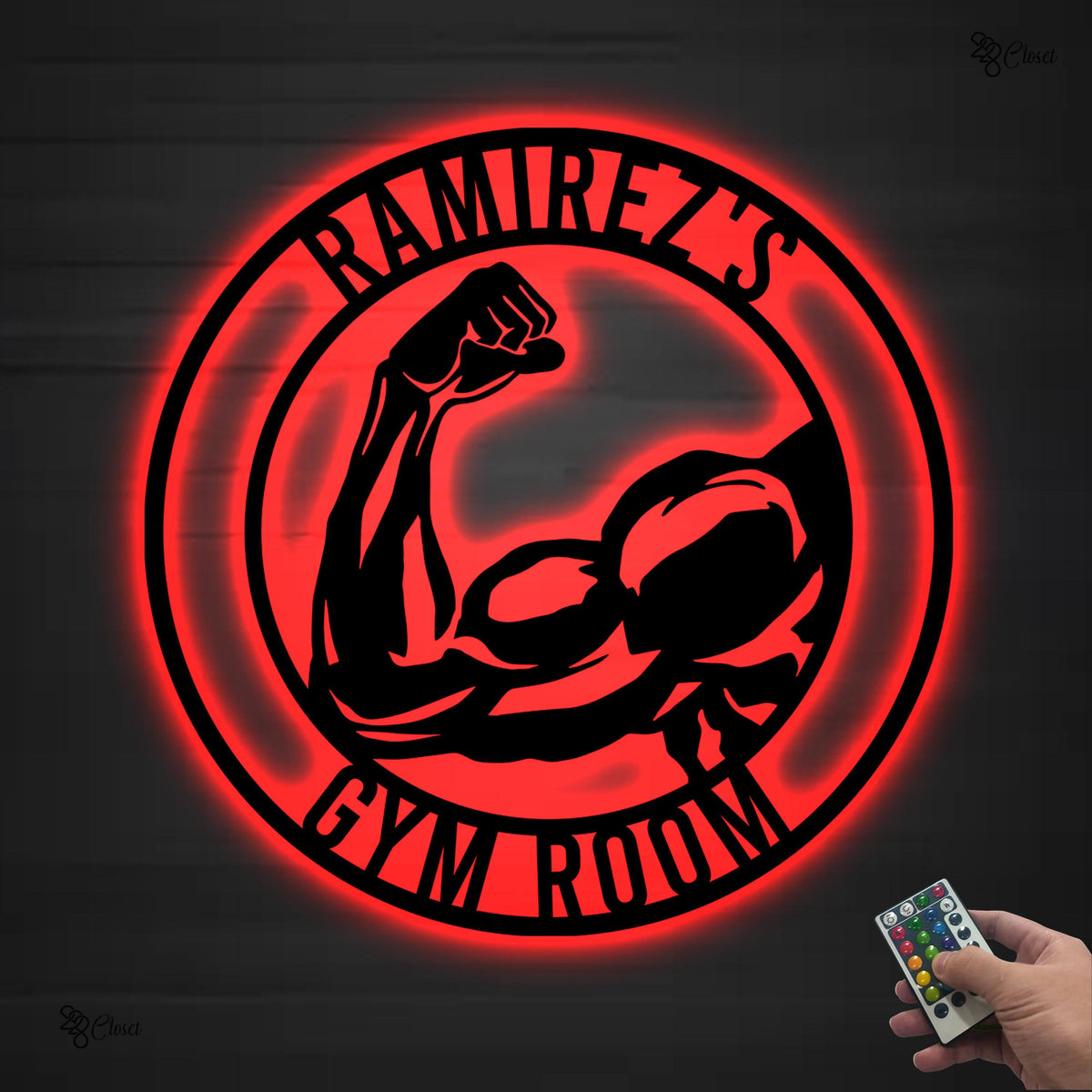 Custom Gym LED Sign, Personalized Fitness Wall Light, Gift for dad, Bodybuilder Man Cave Decor,Home Gym LED Wall,Bodybuilder gift,Sport sign