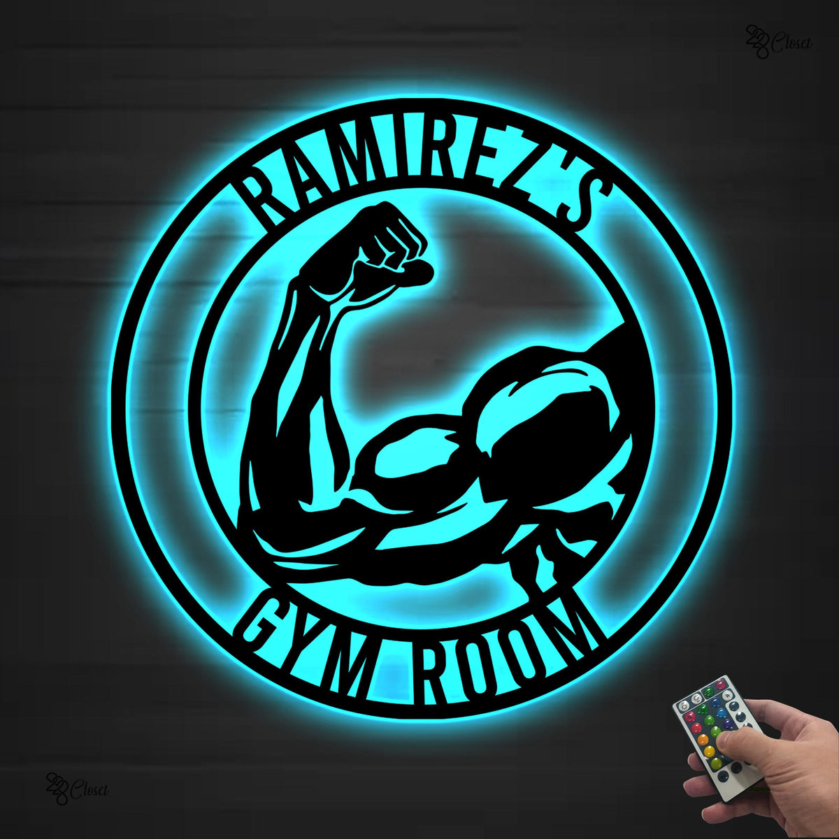 Custom Gym LED Sign, Personalized Fitness Wall Light, Gift for dad, Bodybuilder Man Cave Decor,Home Gym LED Wall,Bodybuilder gift,Sport sign