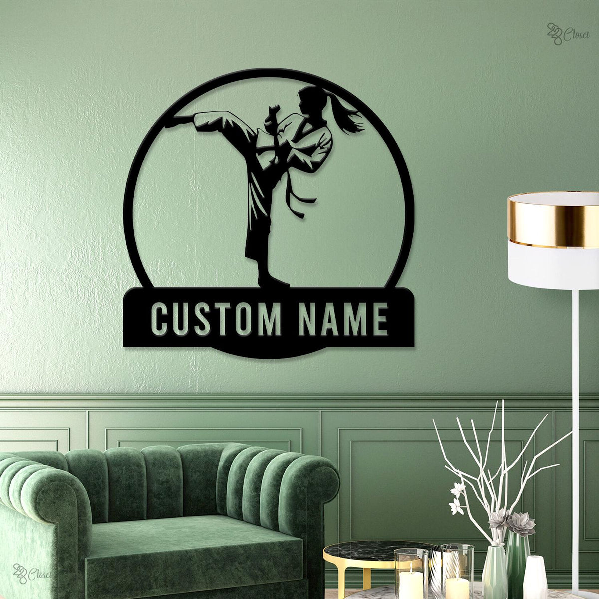 Custom Karate Girl Led Sign, LED Martial Arts Decor, Taekwondo Gift, Female Martial LED Sign, Karate belt gift, Gift for daughter,Home sign