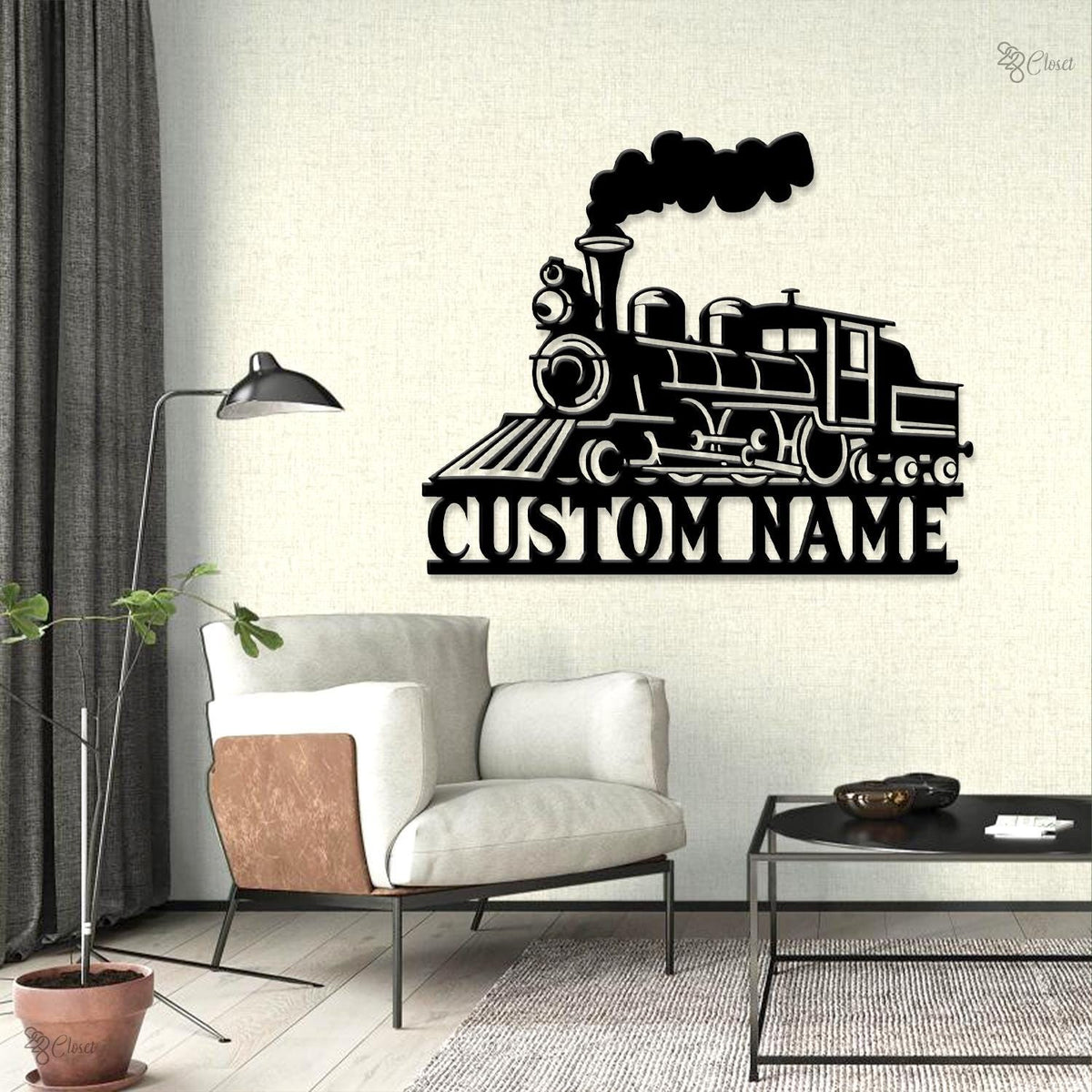 Custom Train Neon Sign, Personalized Railroad LED Wall Light, Gift for dad, Railroad Neon Wall Sign, Railway led light, Vintage train gift