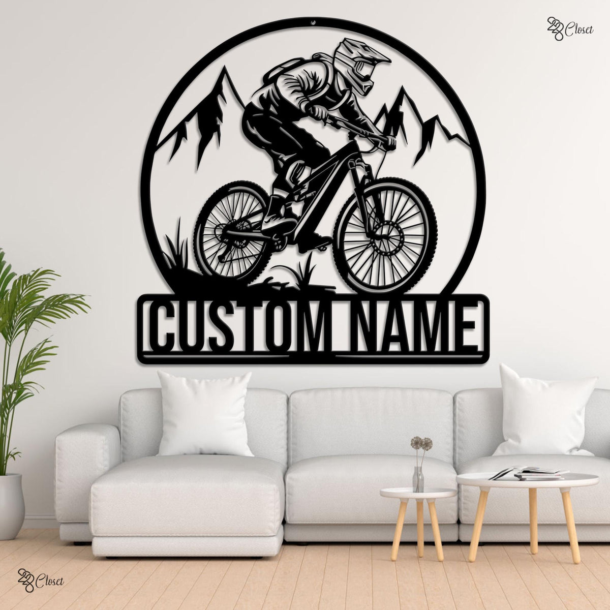 Custom Mountain Biker LED Sign, Personalized Cycling Wall Light, Bike Room Decor, Biker Gift, Gift for son, Mountain Bike LED, Cyclist Gift