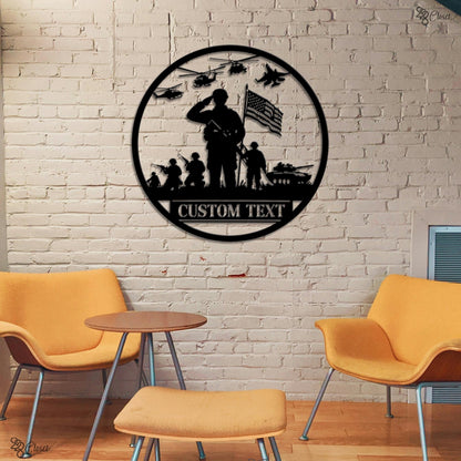 Custom Military LED Sign, Personalized Soldier Wall Light, Gift for dad, Veteran Gift, Army LED Sign,Military Service LED Wall,Military sign