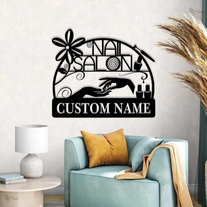 Custom Nail Salon Sign LED Light, Personalized Beauty Studio Wall, Nail Tech Gift, Gift for mom, Beauty Studio Neon Light, Nail lover gift