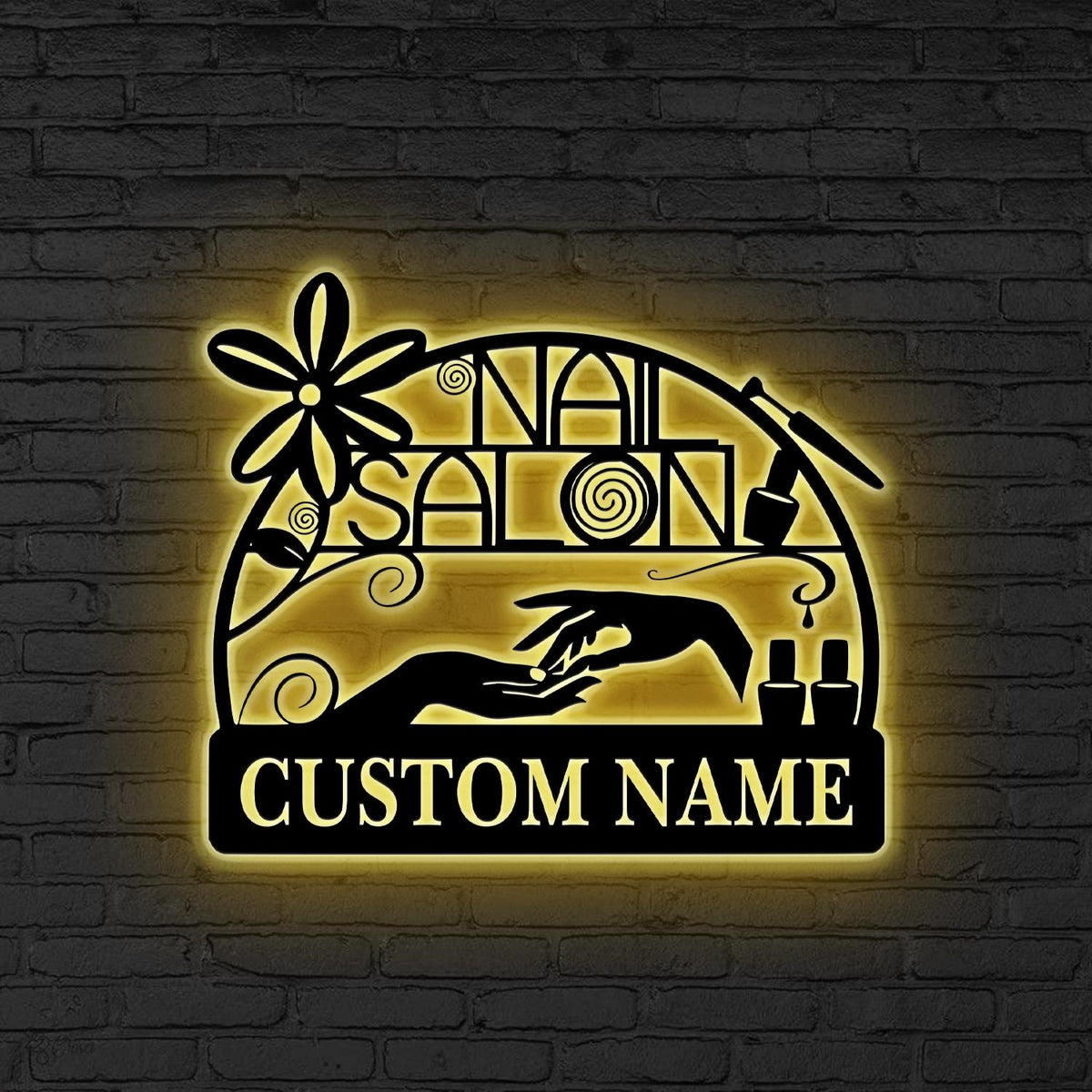 Custom Nail Salon Sign LED Light, Personalized Beauty Studio Wall, Nail Tech Gift, Gift for mom, Beauty Studio Neon Light, Nail lover gift