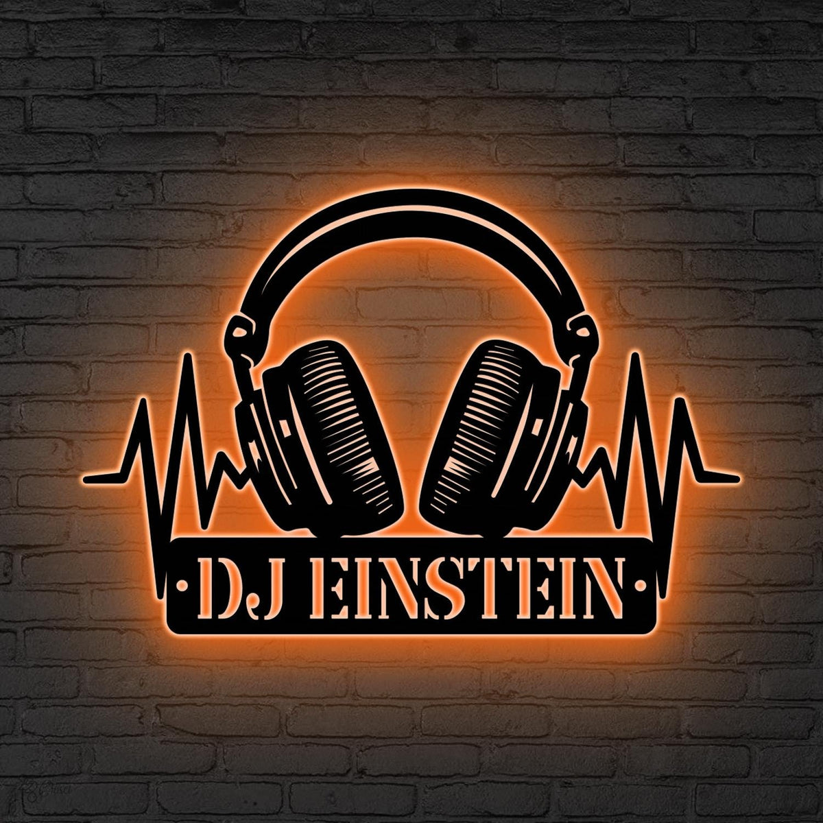 Custom DJ LED Metal Sign, Personalized Music Studio Wall, Music Booth Party Decor, Gift for music, Music Studio LED Sign, Music Lover Gift