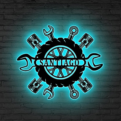Custom Garage LED Sign, Personalized Workshop Neon Wall, Mechanic Gift, Gift for dad, Garage LED Wall Sign, Workshop Sign,Garage decor light