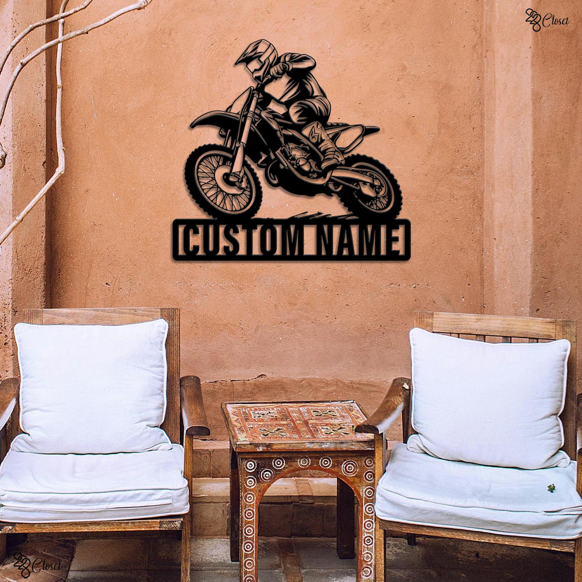 Custom Motocross LED Sign, Personalized Dirt Bike Wall Light, Gift for son, Motocross Room Decor Gift, Motocross gift, Racing bike decor