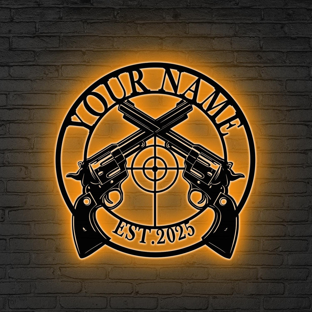 Custom Gun Room LED Sign, Personalized Shooting Sports Led, Gift for dad, Patriotic Gun LED Sign, Custom Firearms Sign, Gun Enthusiast Gift