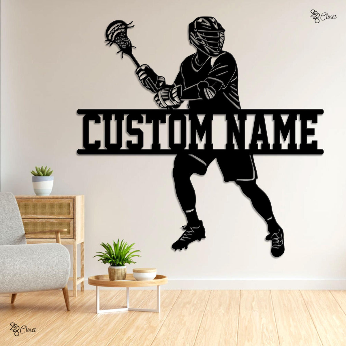 Custom Lacrosse LED Sign, Personalized Player Neon Wall, Gift for dad, Lacrosse Player Sign, Lacrosse Room Decor, Lacrosse gift, Sport sign