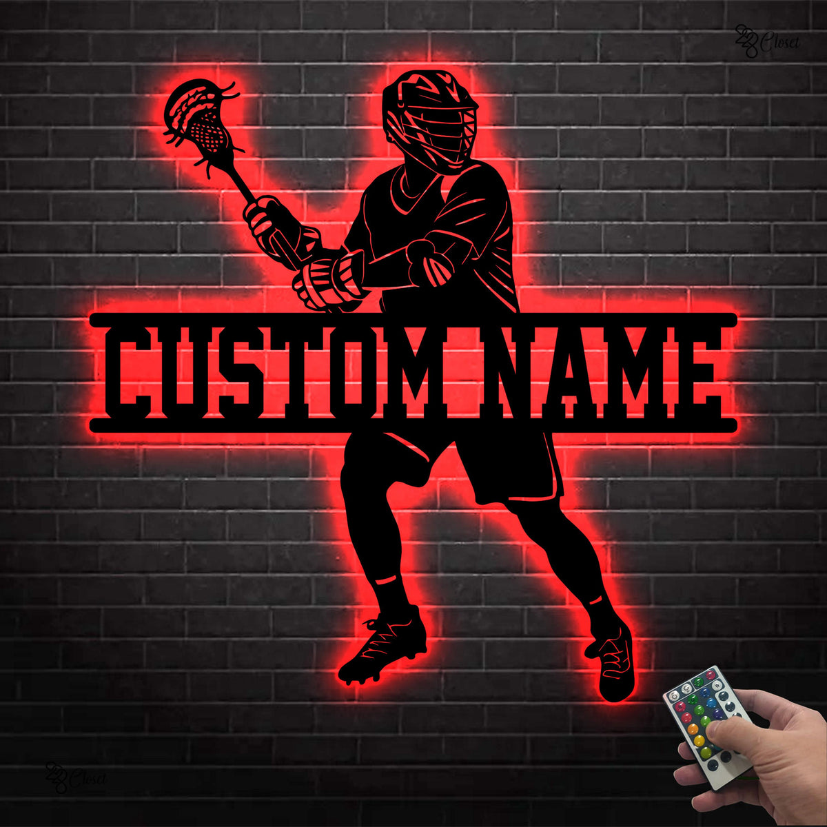 Custom Lacrosse LED Sign, Personalized Player Neon Wall, Gift for dad, Lacrosse Player Sign, Lacrosse Room Decor, Lacrosse gift, Sport sign