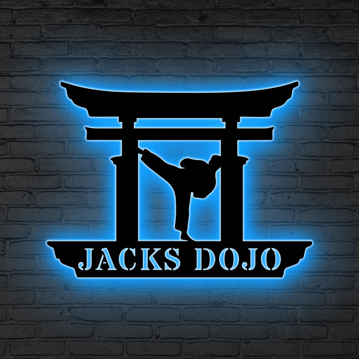 Custom Jiu Jitsu Medal Led Light,Sign for Martial Athletes, Gift for dad, Personalized BJJ Medal Holder, Jiu jitsu gift, Karate Fighter Sign