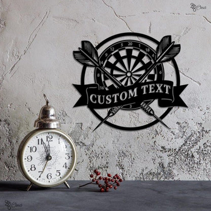 Custom Dartboard LED Sign, Personalized Darts Wall Light, Dartboard Wall Sign, Gift for Dart Player, Dartboard Neon Sign, Led sports sign
