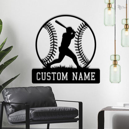 Custom Baseball LED Sign, Personalized Player Wall Light, Baseball LED Wall Sign, Baseball Player Sign, Gift for Athlete,Baseball lover gift