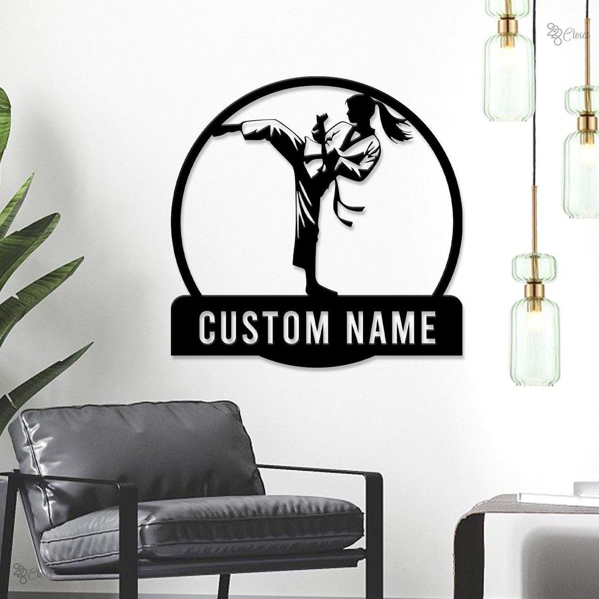 Custom Karate Girl Led Sign, LED Martial Arts Decor, Taekwondo Gift, Female Martial LED Sign, Karate belt gift, Gift for daughter,Home sign