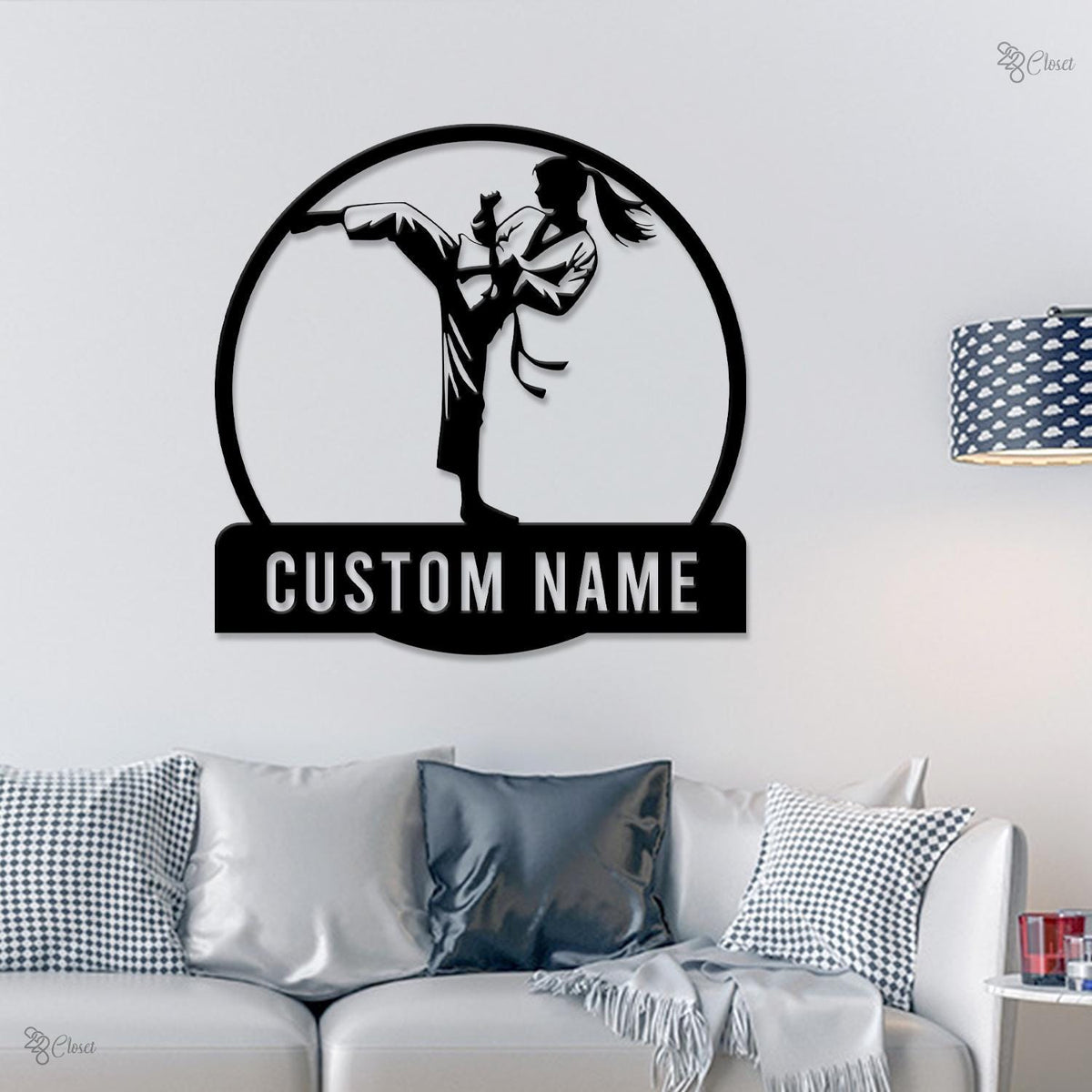 Custom Karate Girl Led Sign, LED Martial Arts Decor, Taekwondo Gift, Female Martial LED Sign, Karate belt gift, Gift for daughter,Home sign