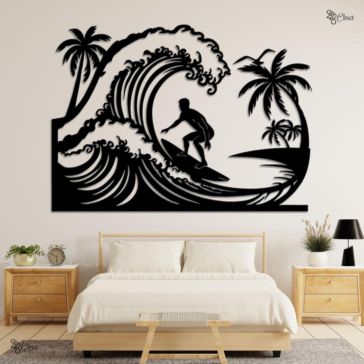 Surfing LED Metal Sign, Surfer Riding Wave Wall Light, Beach Ocean Art, Coastal Beach House Sign, Ocean lover gift, Gift for dad, Beach sign