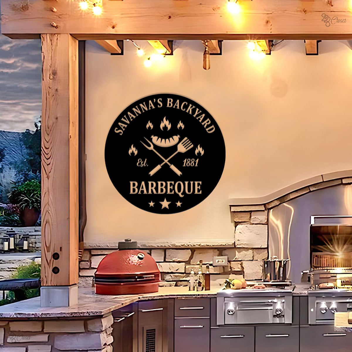Custom BBQ LED Sign, Personalized Barbecue Neon Light, Backyard Grill Wall Decor, Outdoor Grill Party Wall, Gift for dad, Bbq lover gift