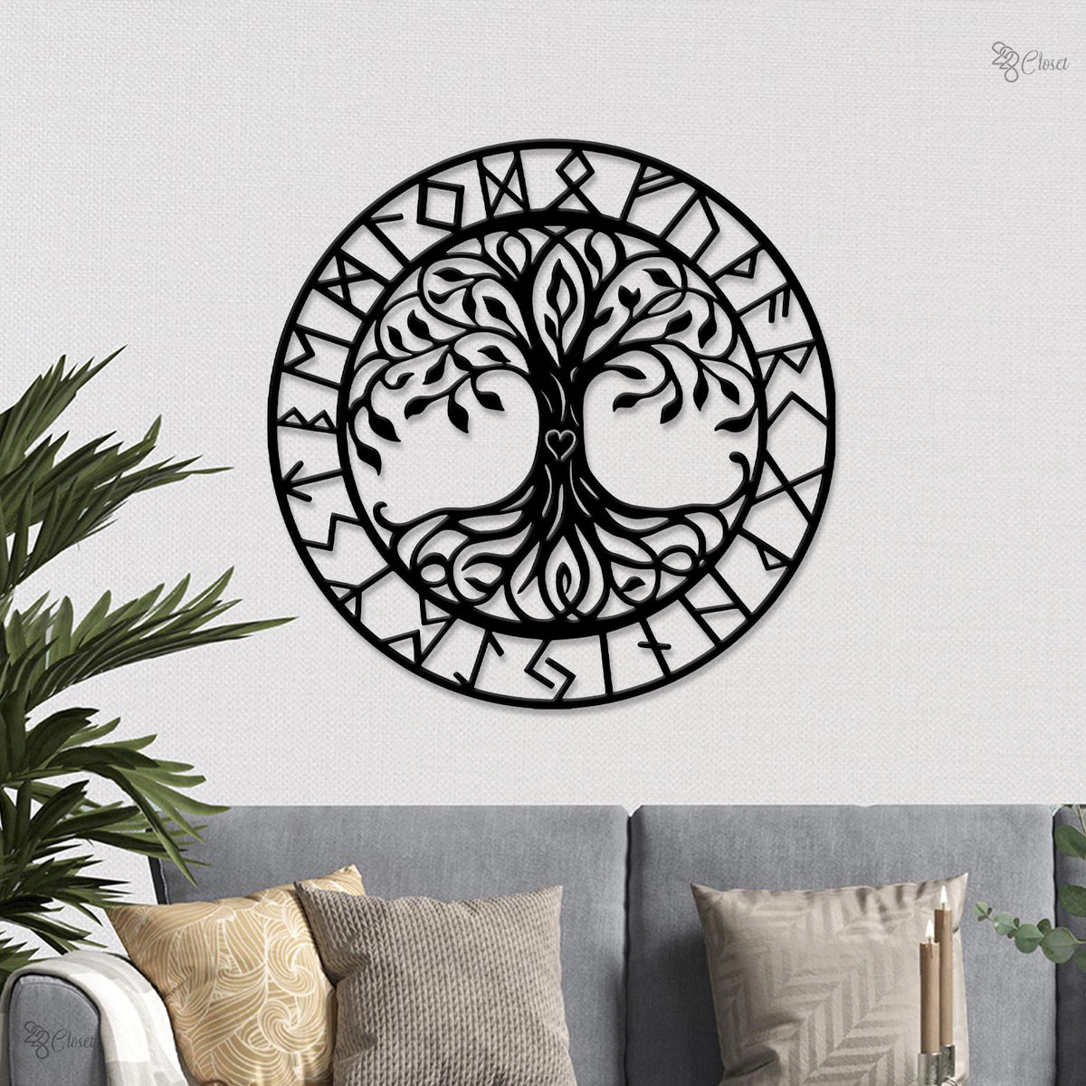 Tree of Life Neon Sign, Celtic Rune LED Wall, Mystical Norse Decor, Viking Tree of Life Sign,Gift for family, Spiritual Decor,Mythology Gift
