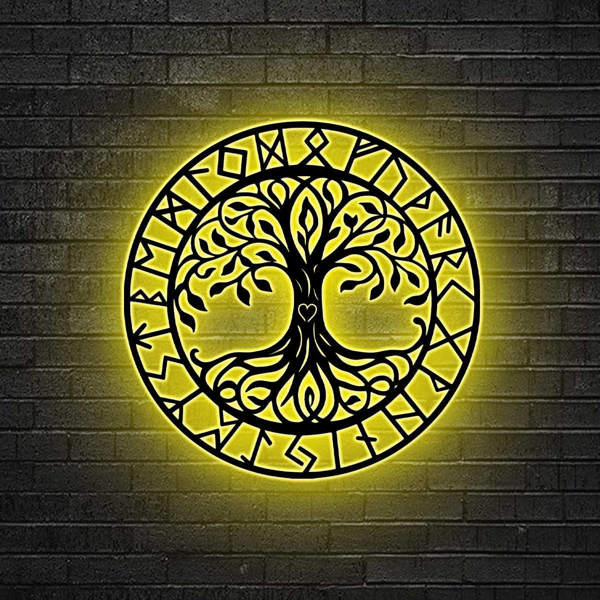 Tree of Life Neon Sign, Celtic Rune LED Wall, Mystical Norse Decor, Viking Tree of Life Sign,Gift for family, Spiritual Decor,Mythology Gift