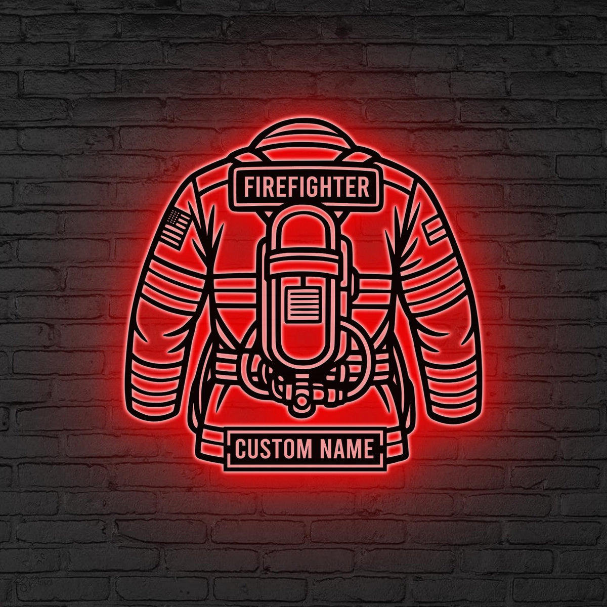 Custom Firefighter LED Sign, Firefighter Neon Sign, Gift for dad, Firefighter LED Wall Decor, Fireman gift sign,Gift for Firehouse,Home sign