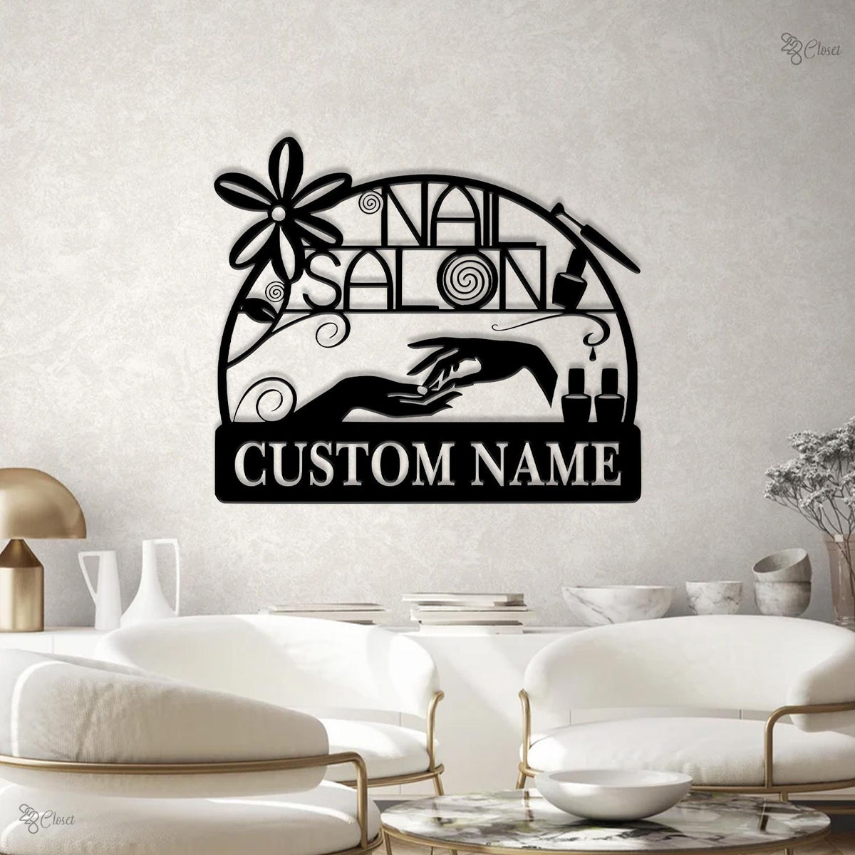 Custom Nail Salon Sign LED Light, Personalized Beauty Studio Wall, Nail Tech Gift, Gift for mom, Beauty Studio Neon Light, Nail lover gift