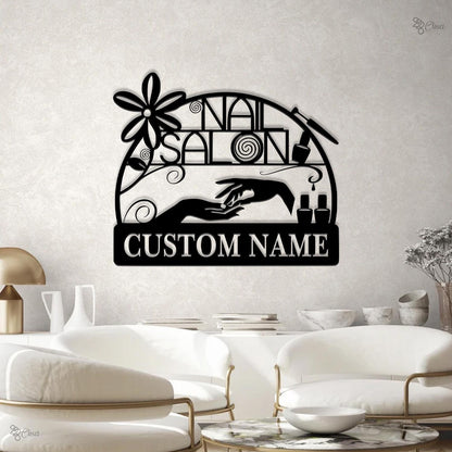 Custom Nail Salon Sign LED Light, Personalized Beauty Studio Wall, Nail Tech Gift, Gift for mom, Beauty Studio Neon Light, Nail lover gift