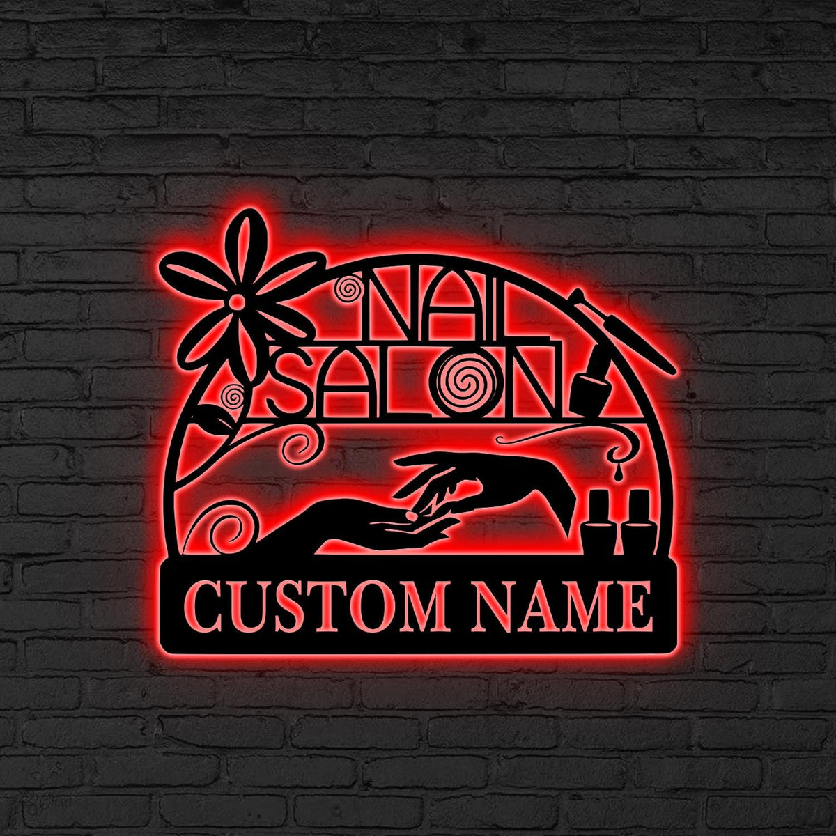 Custom Nail Salon Sign LED Light, Personalized Beauty Studio Wall, Nail Tech Gift, Gift for mom, Beauty Studio Neon Light, Nail lover gift