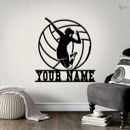 Custom Volleyball LED Sign, Personalized Volleyball Wall Sign, Gift for daughter, Volleyball Team Sign, Volleyball player gift, Sports Lover