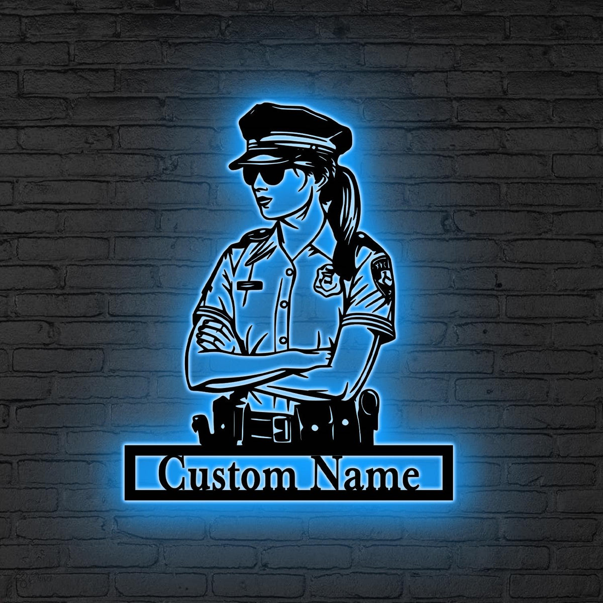 Custom Police Officer LED Sign, Light for Law Enforcement Gift, Decor for Officer, Police Officer LED Wall, Police wall decor, Home Sign