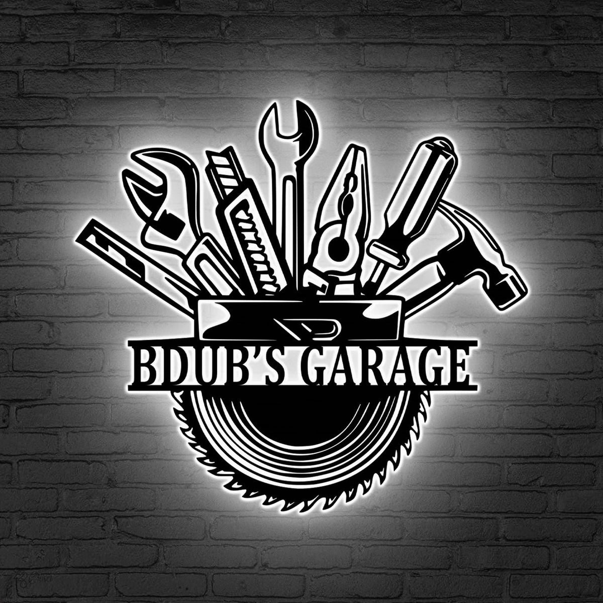 Custom Garage LED Sign, Personalized Workshop Neon Wall, Mechanic Gift, Gift for dad, Garage LED Wall Sign, Workshop Sign,Garage decor light