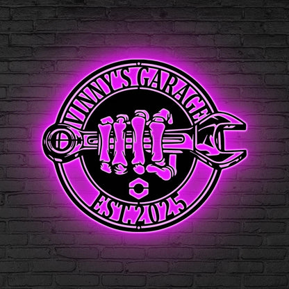 Custom Garage LED Sign, Personalized Workshop Neon Wall, Mechanic Gift, Gift for dad, Garage LED Wall Sign, Workshop Sign,Garage decor light