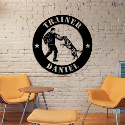 Custom Dog Trainer Neon Metal Sign, Pet Training Room Decor, Gift for Pet Lovers, Sign for Dog Trainer, Training studio sign, Neon pet light
