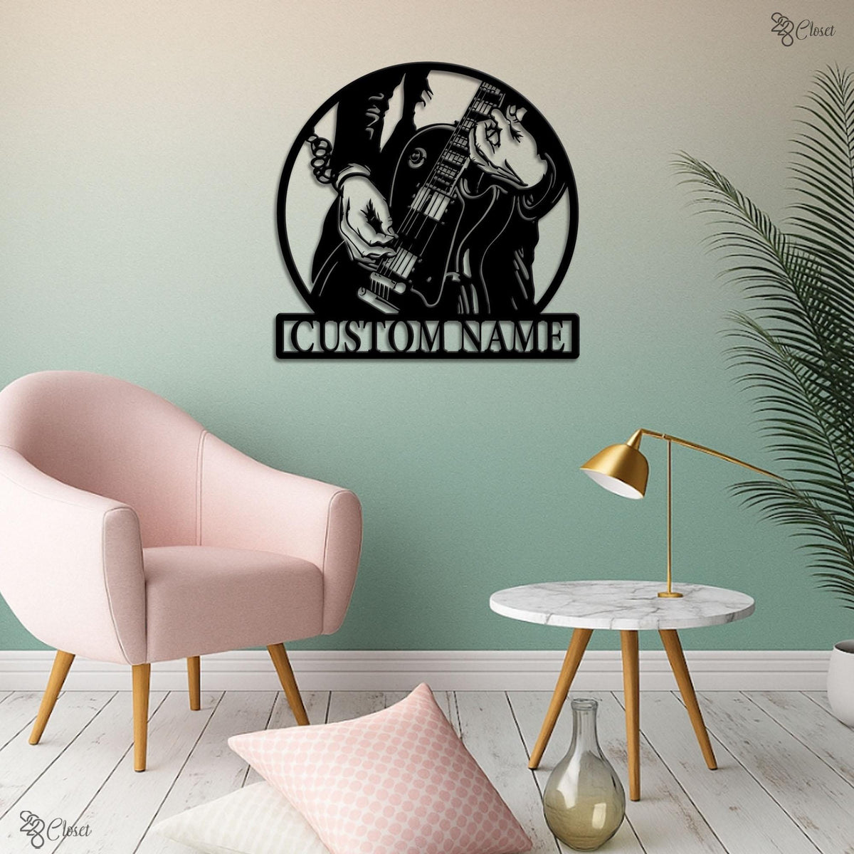 Custom Guitar LED Metal Sign, Wall Light for Guitarist, Personalized Guitarist LED Sign, Light for Musician, Guitar Lover LED Sign,Home gift