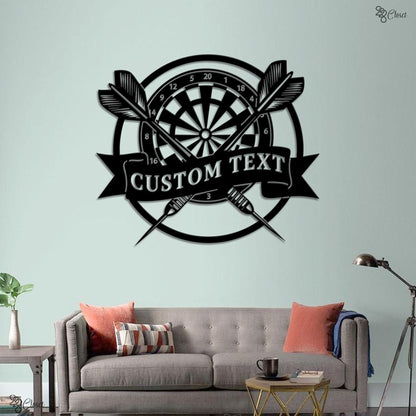 Custom Dartboard LED Sign, Personalized Darts Wall Light, Dartboard Wall Sign, Gift for Dart Player, Dartboard Neon Sign, Led sports sign