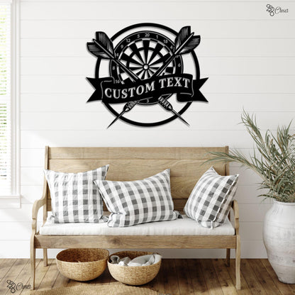 Custom Dartboard LED Sign, Personalized Darts Wall Light, Dartboard Wall Sign, Gift for Dart Player, Dartboard Neon Sign, Led sports sign