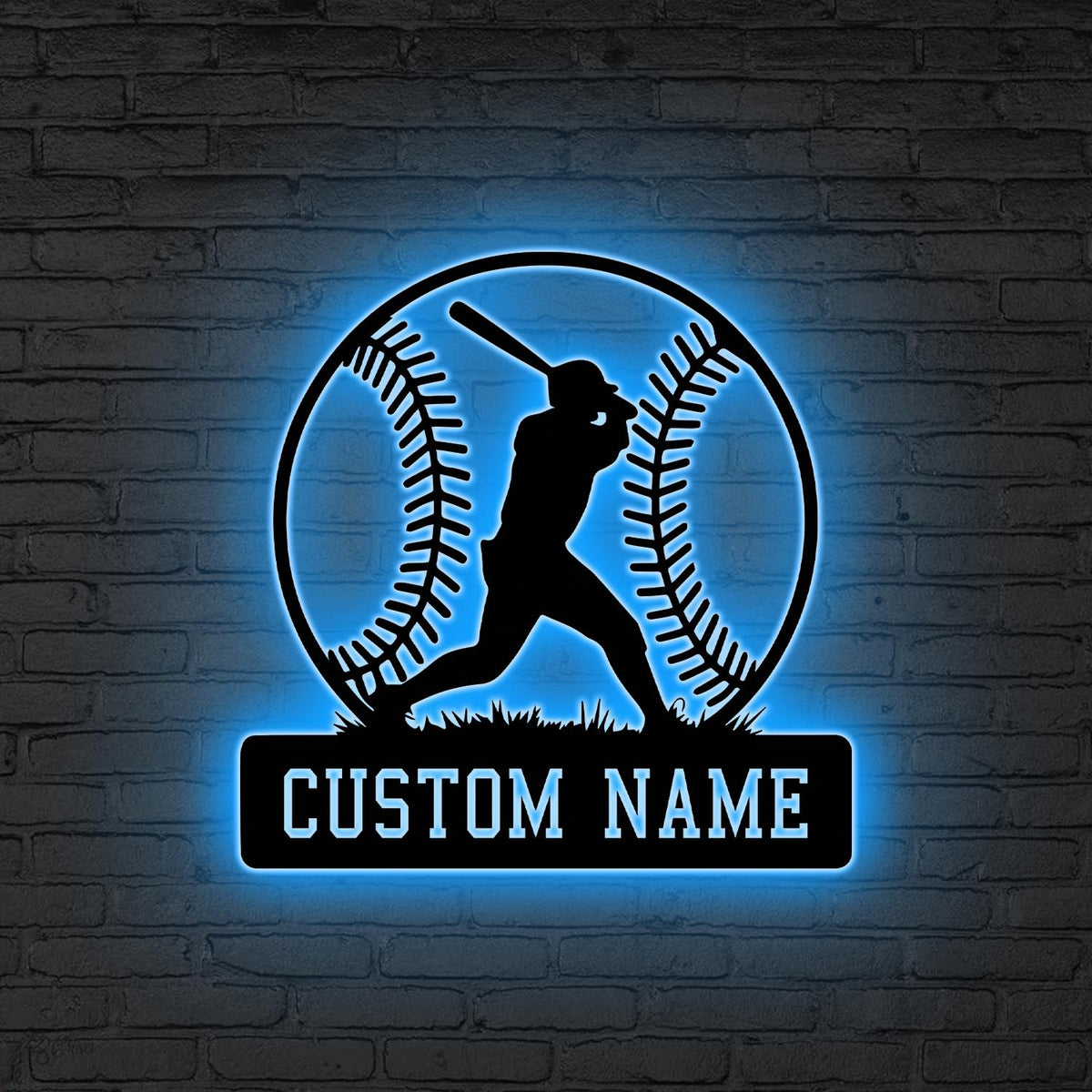 Custom Baseball LED Sign, Personalized Player Wall Light, Baseball LED Wall Sign, Baseball Player Sign, Gift for Athlete,Baseball lover gift